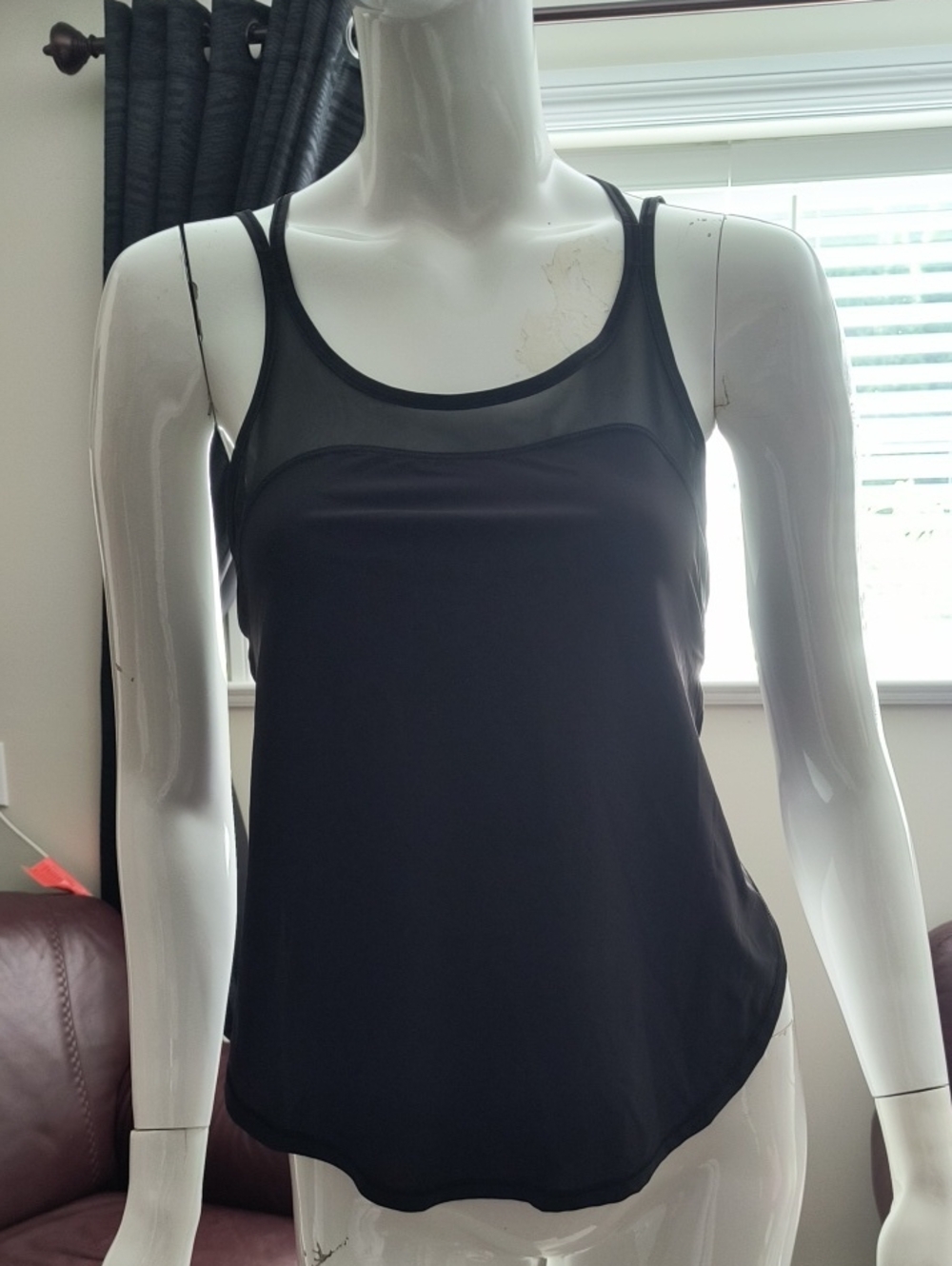 lululemon athletica Black Mesh Flowy Tank Top